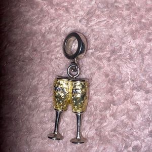 Sterling silver Mr. & Mrs. champagne 🥂 glasses charm